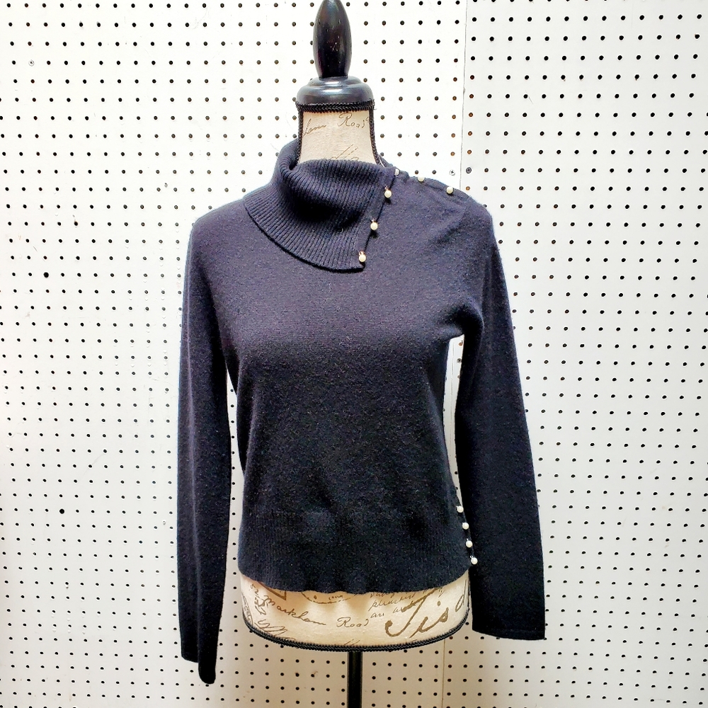Mainbocher Cashmere Vintage Turtleneck Sweater Med